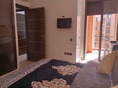 location longue durée à Marrakech : Appartement 2 chambres meublé dans résidence avec piscine à 2mns de gueliz