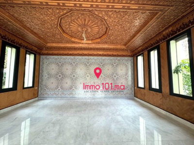 Immo 101 vous propose à la vente une villa neuve style Palace à El Menzeh, avenue Mohamed VI.