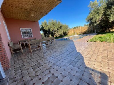 Villa tradizionale per affitto vacanze con piscina e uliveto a 20 km da Marrakech -Wi-Fi, camino e comfort